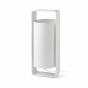 Lampe de table design blanche collection LULA avec abat jour en tissu blanc (FARO 28383)