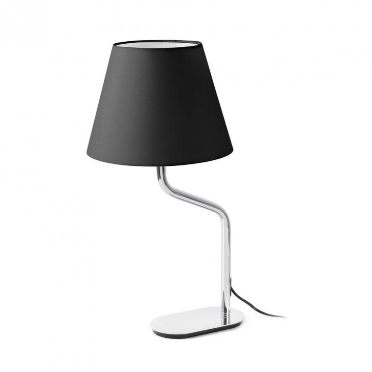 FARO 24008-15 Lampe de table chrome et noire ETERNA 