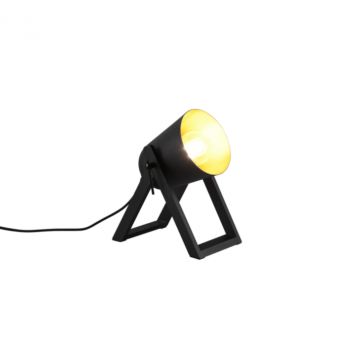TRIO R50721080 Lampe de table noire et dorée MARC