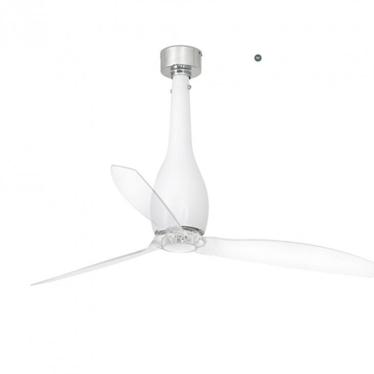 FARO 32001WP Ventilateur de plafond transparent et blanc mat SMART FAN Ø128cm ETERFAN
