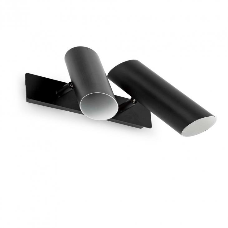 Applique décorative tubulaire en métal couleur noir collection LINK (FARO 29876)