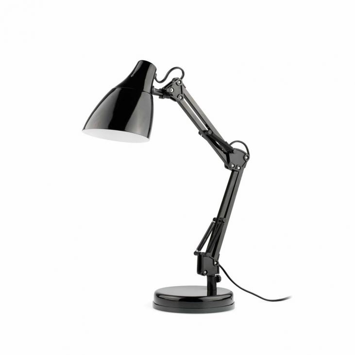 GRU : Lampe de bureau articulée noire 1xE27 (FARO 51917)