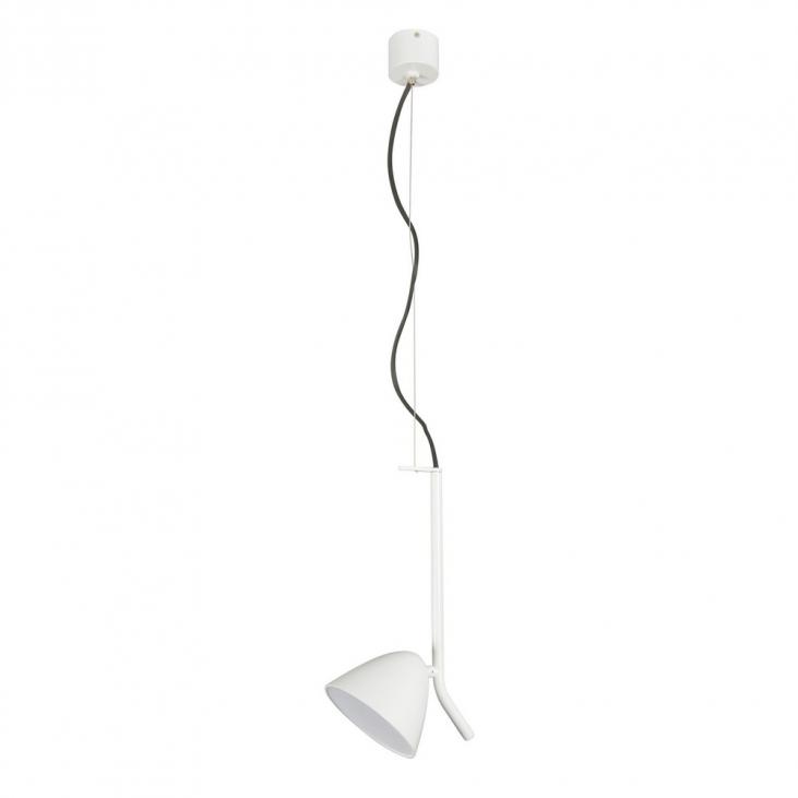 FLASH: Suspension LED décorative 10W, blanche en métal, abat-jour orientable
