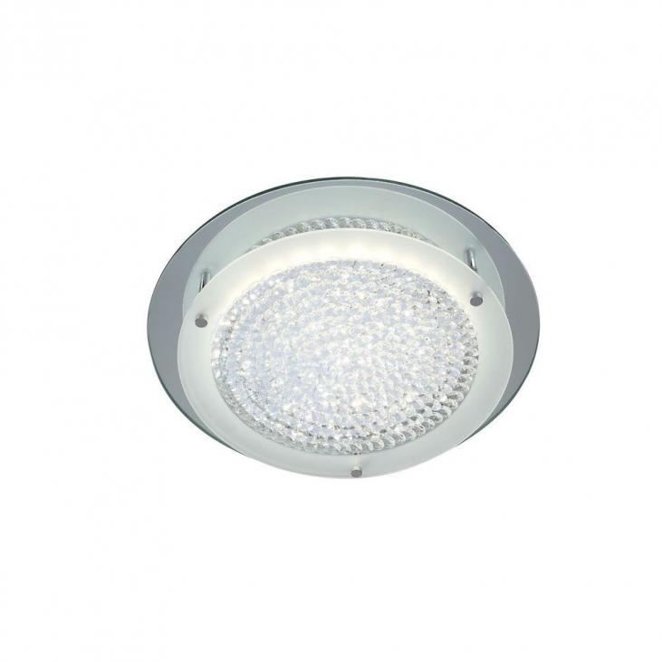 MANTRA 5091 Plafonnier intérieur chromé, sablé et transparent Ø 36 cm CRYSTAL LED