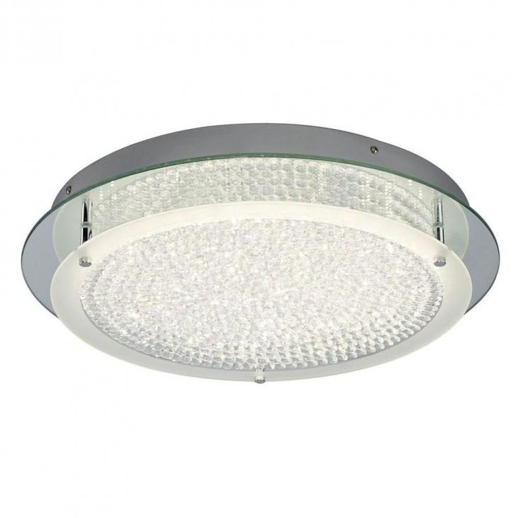 MANTRA 5092 Plafonnier intérieur chromé, sablé et transparent Ø 45 cm CRYSTAL LED