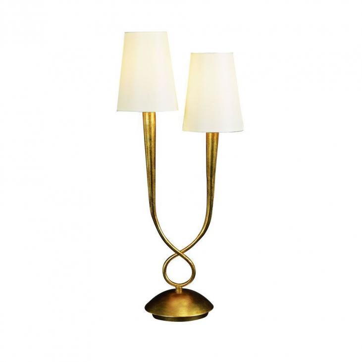 MANTRA 3546 Lampe de table intérieur dorée et blanche PAOLA