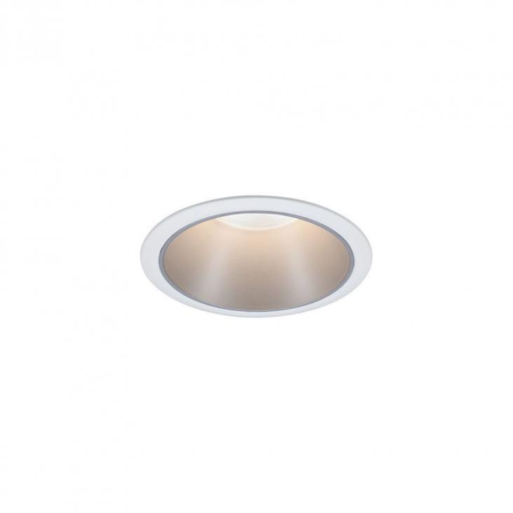 PAULMANN 93410 Kit de 3 spots encastrés LED couleur blanc, argent COLE