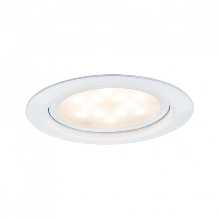 PAULMANN 93554 Kit de 3 éclairages encastrés LED pour meubles couleur blanc 
