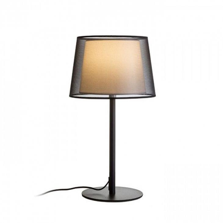 RENDL R12484 Lampe de table couleur noir et blanc chrome ESPLANADE