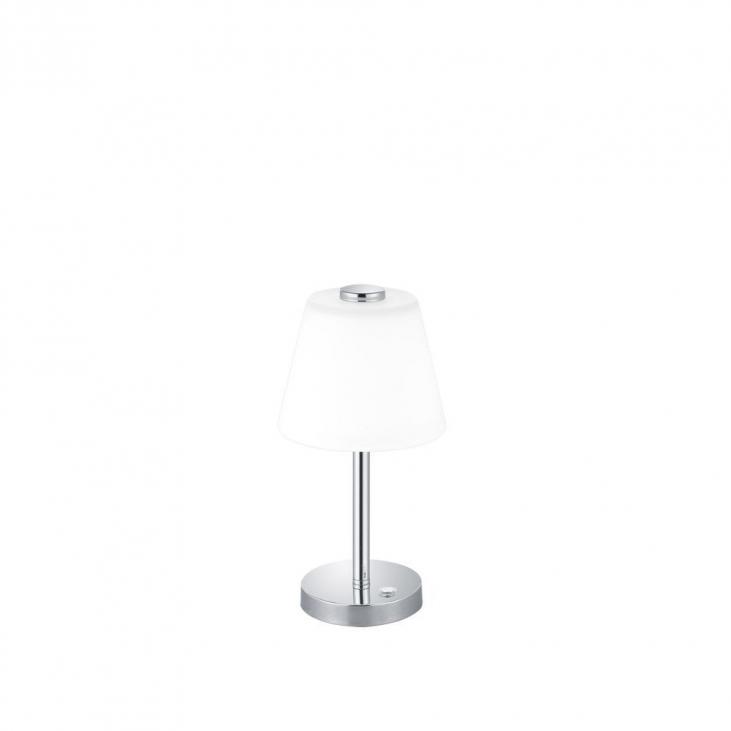 TRIO 525490106 Lampe de table intérieur chromée et blanche EMERALD