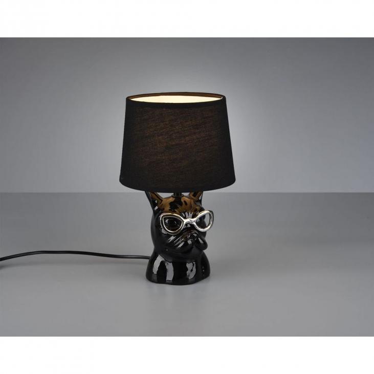 TRIO R50231002 Lampe de table intérieur noire DOSY