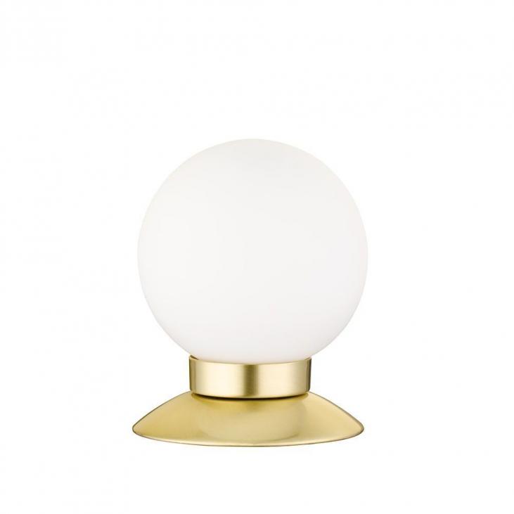 TRIO R52551908 Lampe de table intérieur laiton mat et blanche PRINCESS