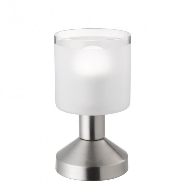 TRIO R59521007 Lampe de table intérieur nickel mat et transparente claire GRAL