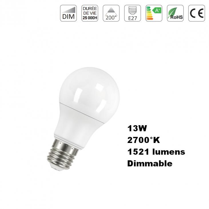 Ampoule LED standard E27 15W 2700°K 1521 lm dimmable