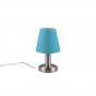 TRIO 599700119 Lampe de table nickel et turquoise MATS II