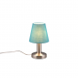 TRIO 599700119 Lampe de table nickel et turquoise MATS II