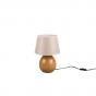 TRIO R50631035 Lampe de table imitation bois et beige LUXOR