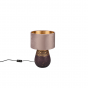 TRIO R51231094 Lampe de table brune et rose pastel KIRAN