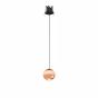 BORA SUSPENSION ENCASTRE : Suspension en forme de boule LED décorative 4 couleurs au choix avec patère encastrable