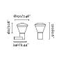 SHELBY : Applique exterieure design gris anthracite LED 10 W cotes
