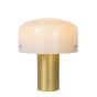 LUCIDE 05539/01/02 Lampe de table intérieur dorée mat / laiton et opaline TIMON