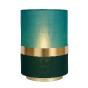 LUCIDE 10508/01/33 Lampe de table intérieur verte et dorée mat / laiton TUSSE
