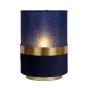 LUCIDE 10508/01/35 Lampe de table intérieur bleue et dorée mat / laiton TUSSE