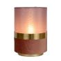 LUCIDE 10508/01/66 Lampe de table intérieur rose et dorée mat / laiton TUSSE