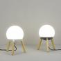 MINE : Lampe de table ronde sur trépied blanche ou gris anthracite 1xE27