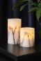 PAULEEN 48010 Kit de 2 bougies à piles couleur blanc, rose, brun SHINY BLOSSOM 
