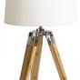 RENDL R13339 Structure de lampe de table couleur bambou et chrome ALVIS
