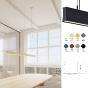 Suspension LED design, profile concave, choix de 8 coloris, UGR<19