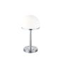 TRIO 527590107 Lampe de table intérieur nickel mat et blanche BERLIN