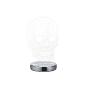 TRIO R52461106 Lampe de table intérieur chromée et transparente claire SKULL