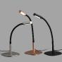 SERP : lampe de table articulée noire et nickel mat décorative LED